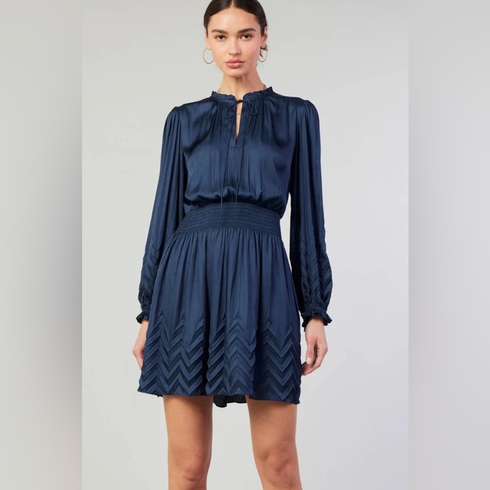 Current Air Navy Chevron Mini Dress